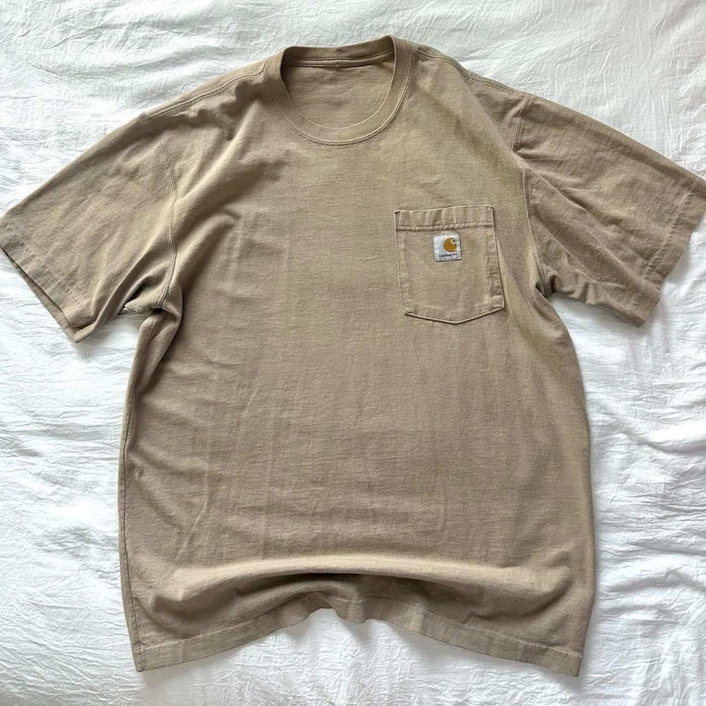 Carhartt Men's Beige Short Sleeve Tee